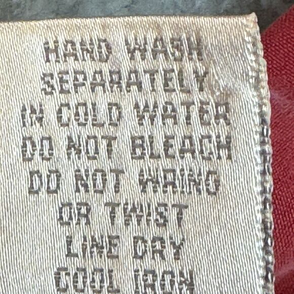 Vintage Y2K Express Silk 100% Button-Up Shirt – Red – Size Large - Picture 15 of 16